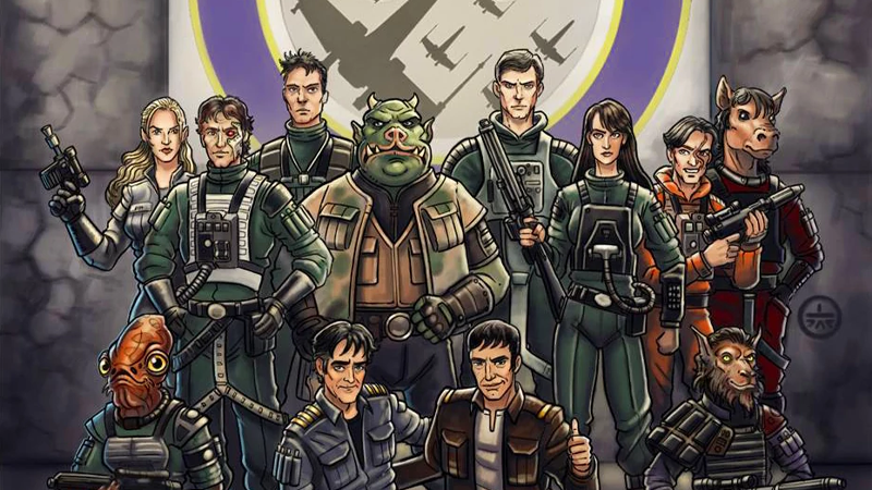 Wraith Squadron, as depicted in art for the Wizards of the Coast Star Wars Roleplaying Game.